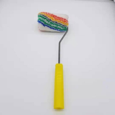 4" low price long handle paint roller brush/ polyester material/ Galvanization roller brush