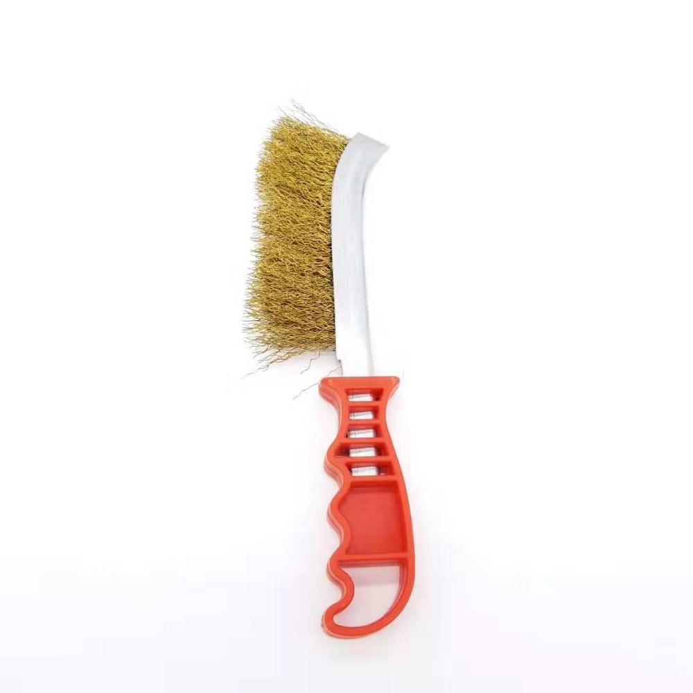 Hot sale cleaning rust plastic handle steel wire brush/knife brush